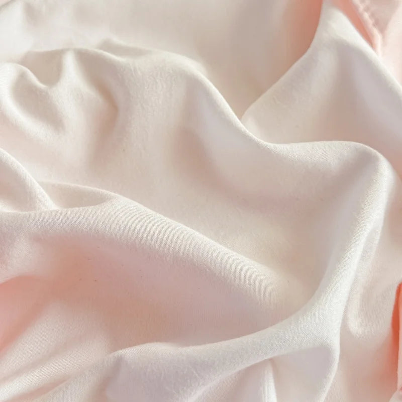 pink blue bowknot duvet set