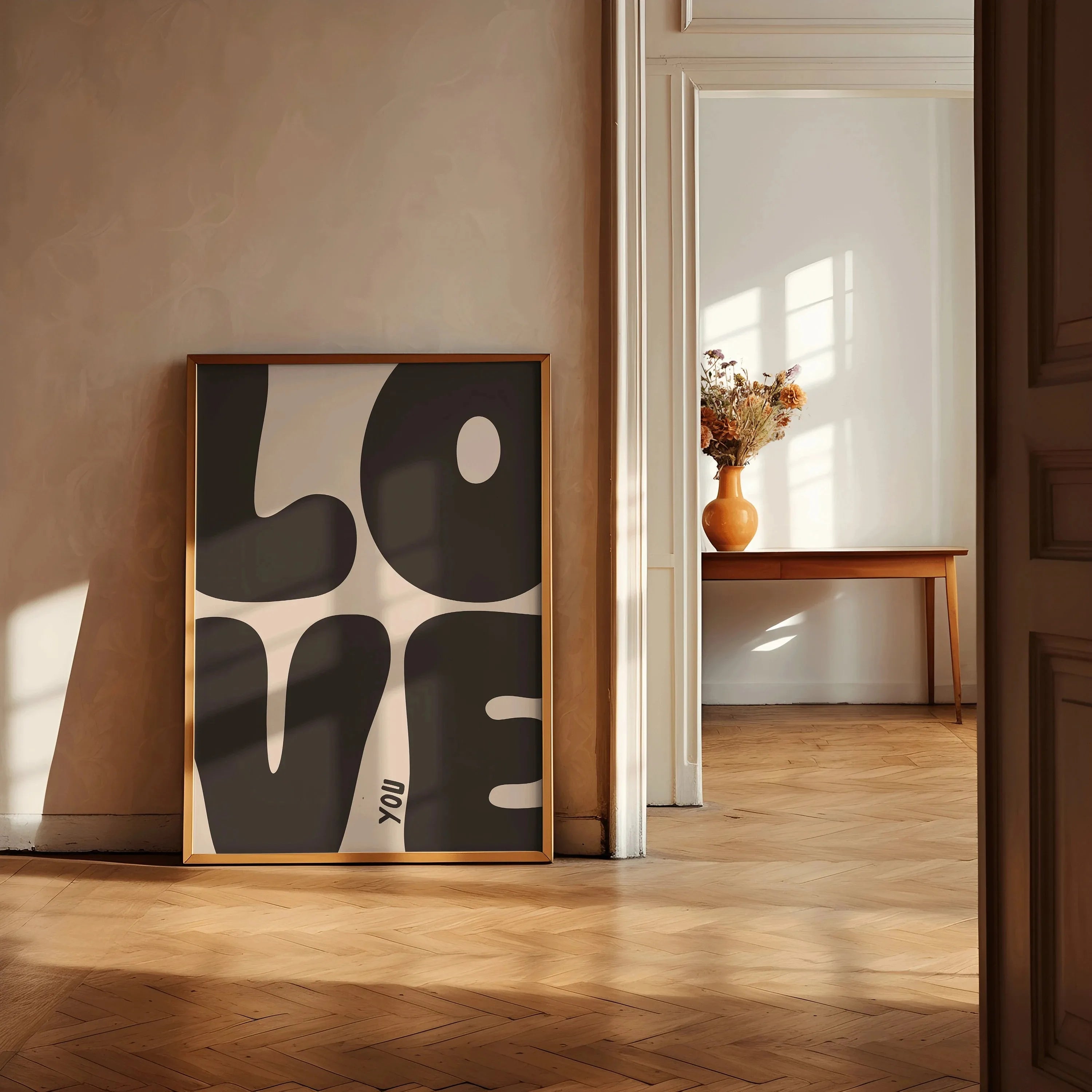 love wall canvas print - frameless