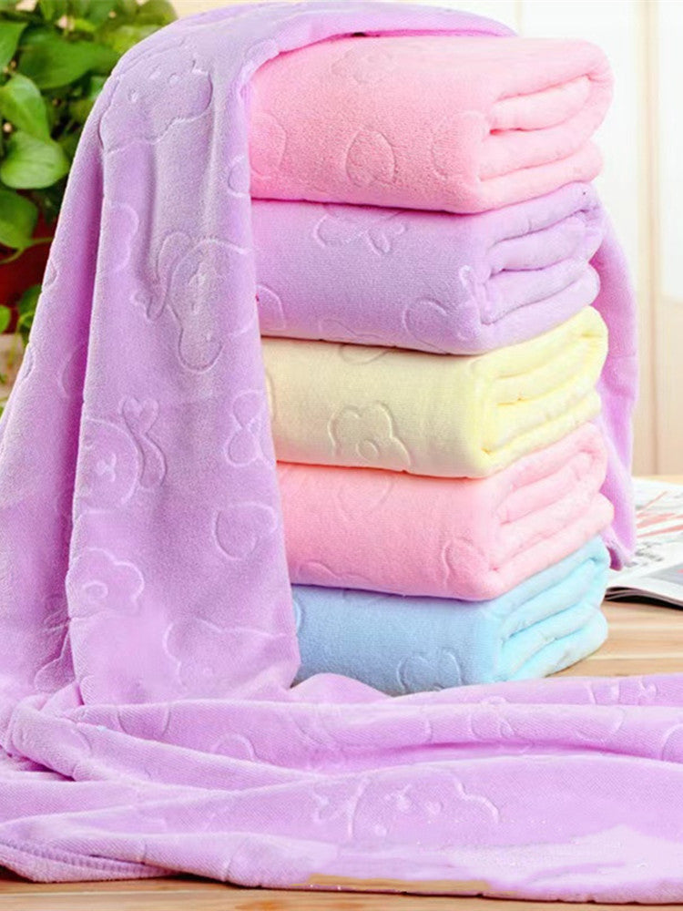 soft flower bear towels