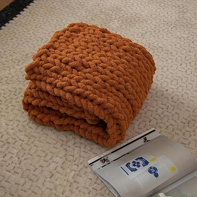 large stitch knit blanket