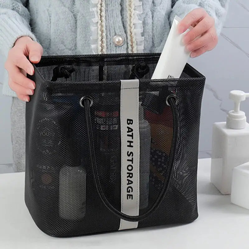 structured shower tote