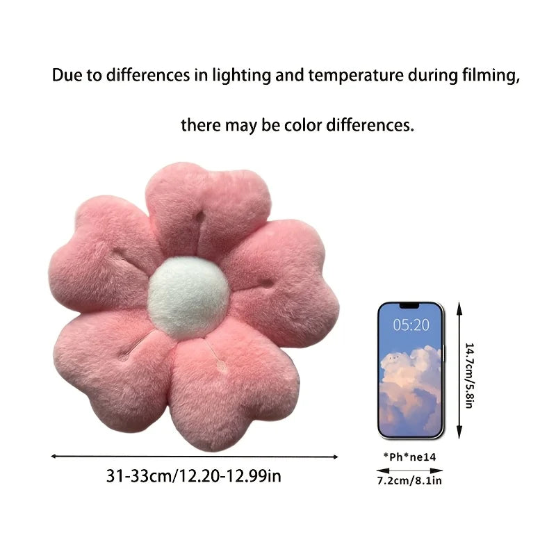 plush flower pillow