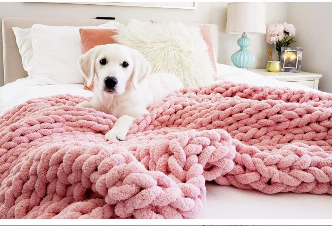 large stitch knit blanket
