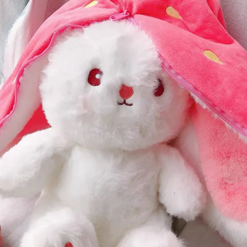strawberry + carrot bunny stuffies