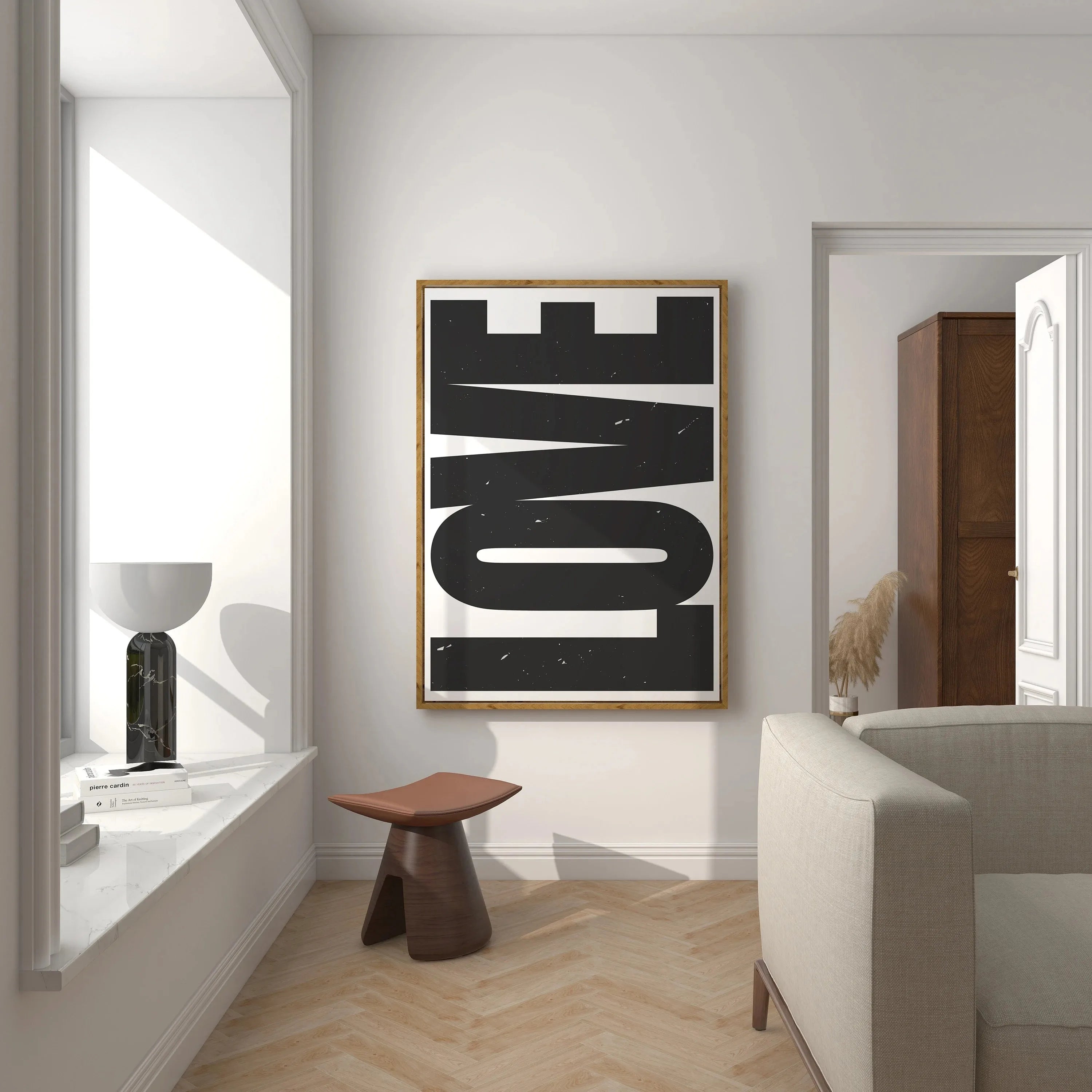 love wall canvas print - frameless