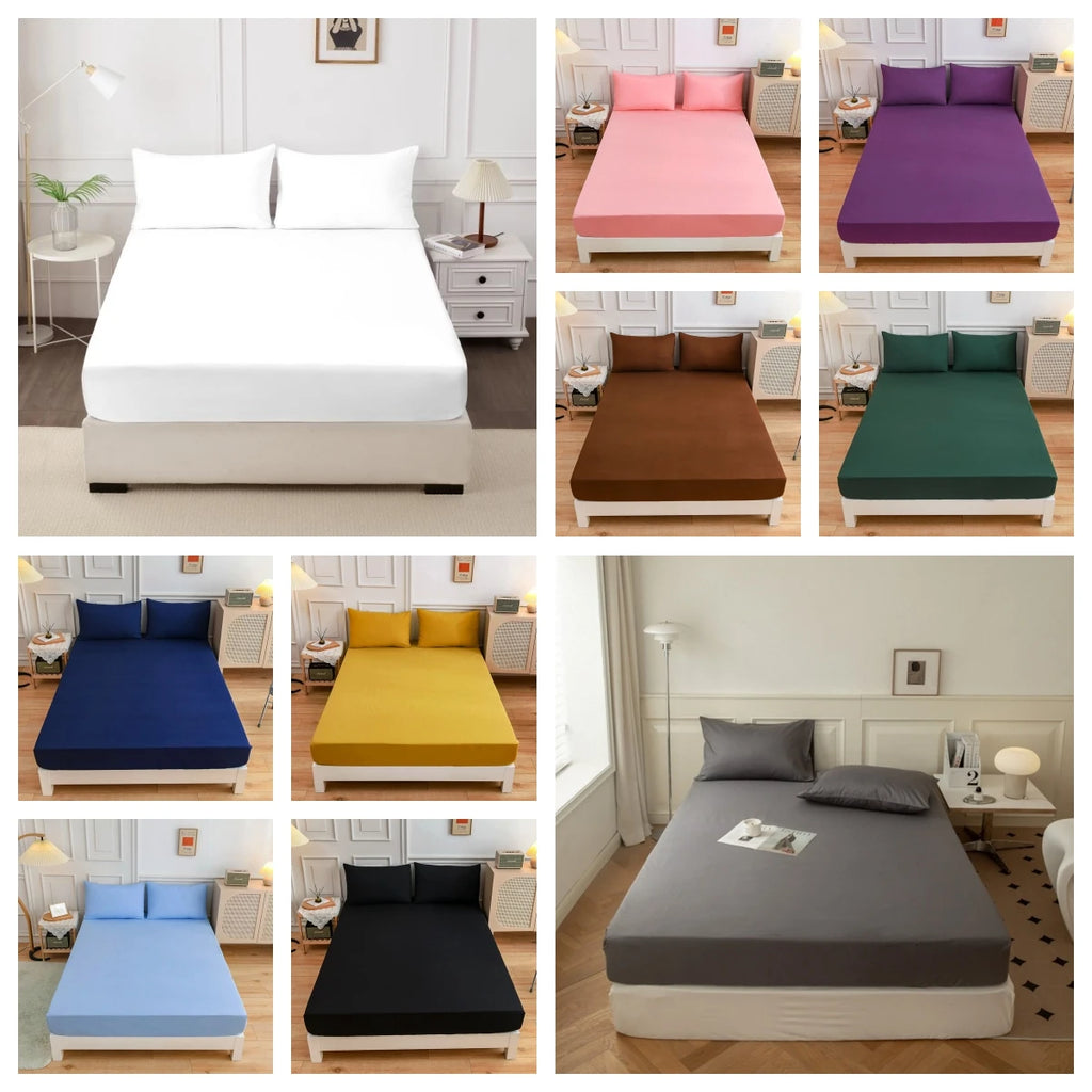 more color solid fitted sheet