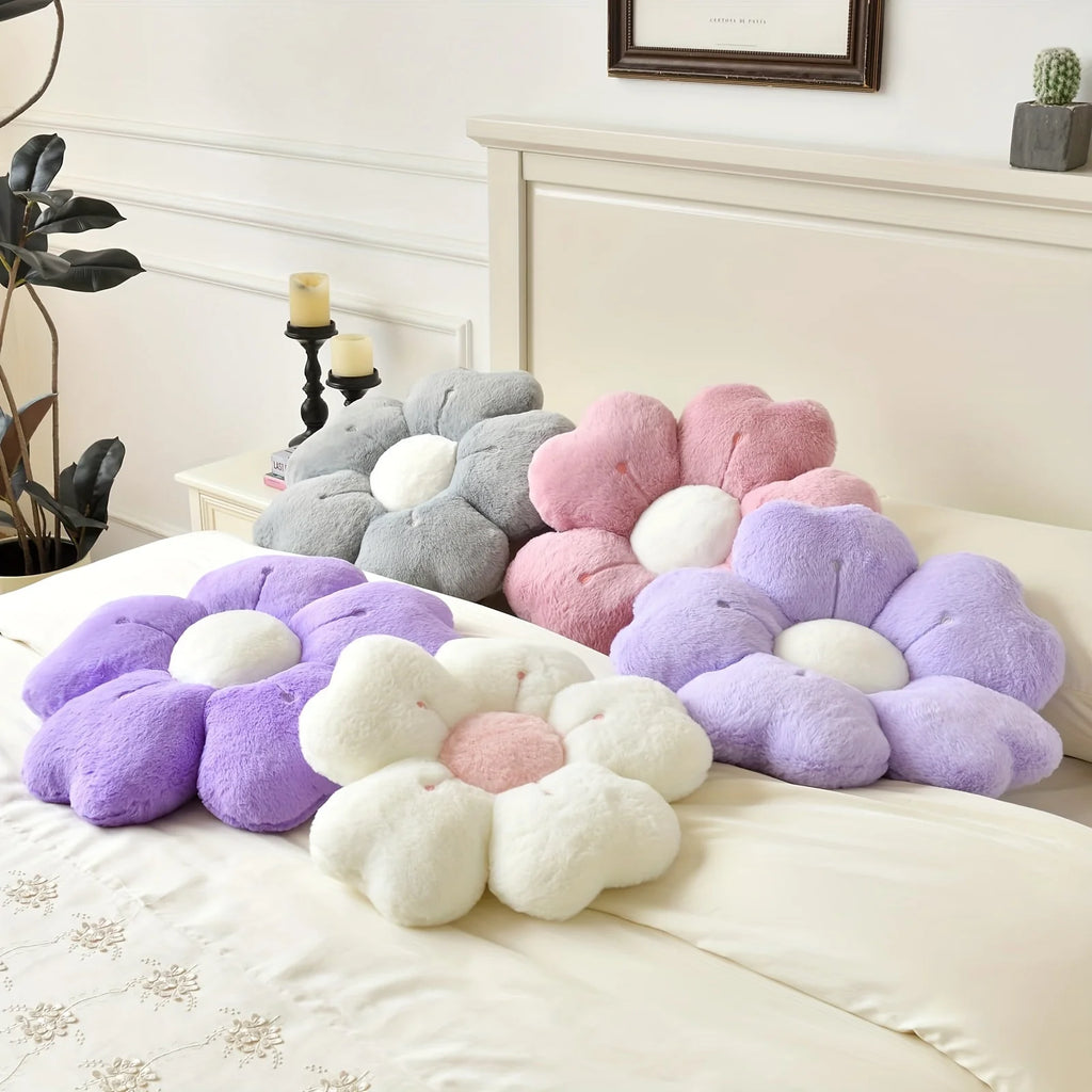 plush flower pillow