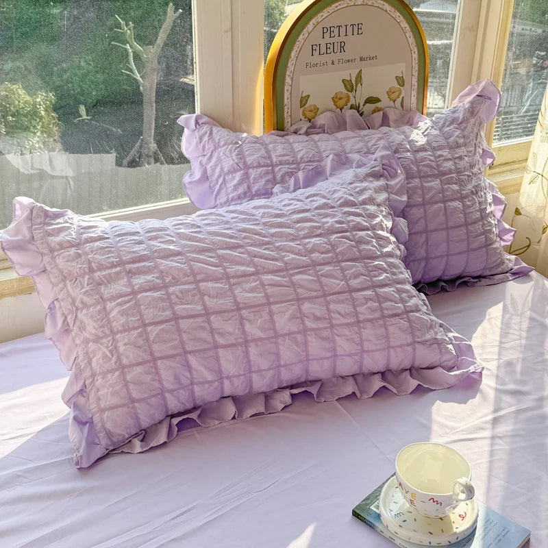 waffle lace duvet bedding