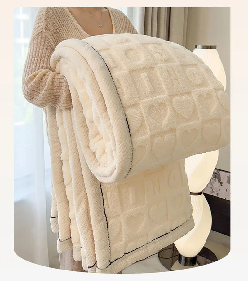 carved velvet plush blanket