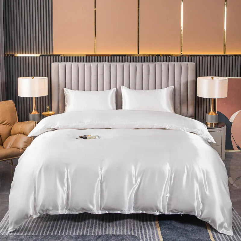 satin duvet set