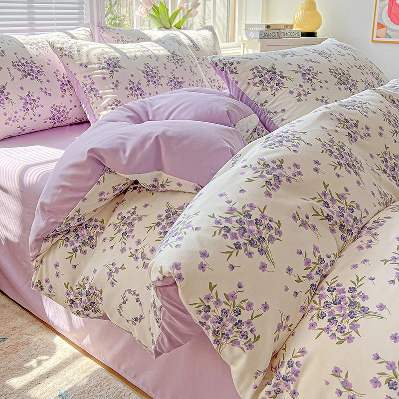 simple double sided pattern duvet cover