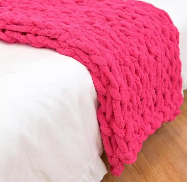 large stitch knit blanket