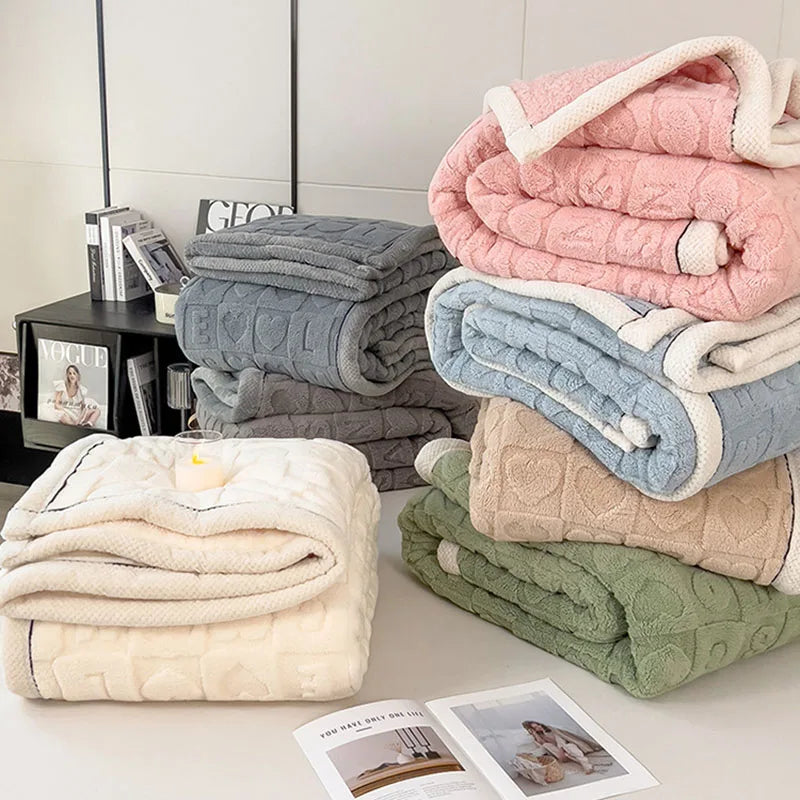carved velvet plush blanket