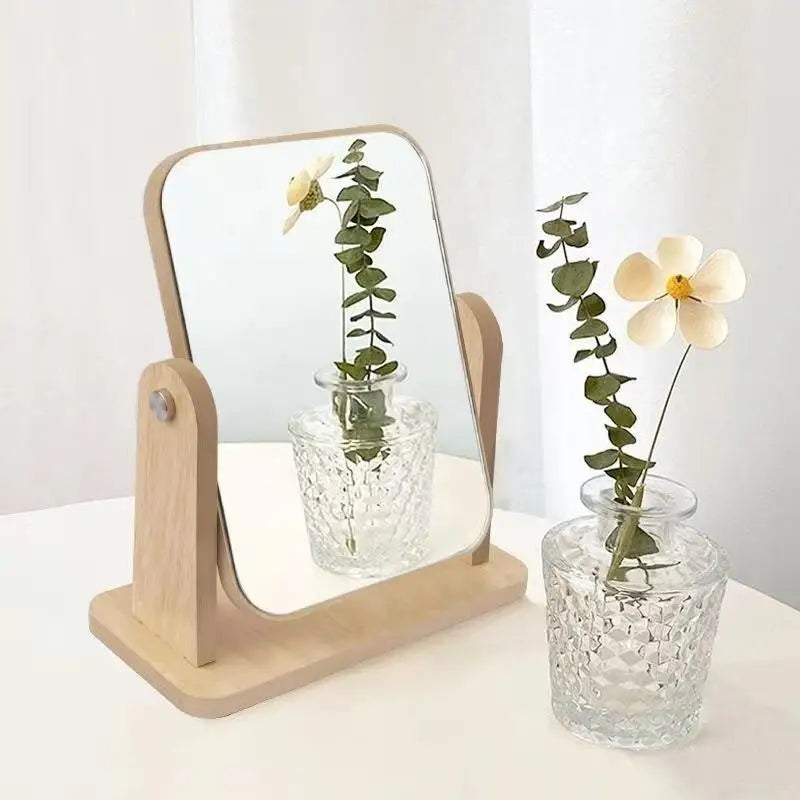 double rotating mirror - wood