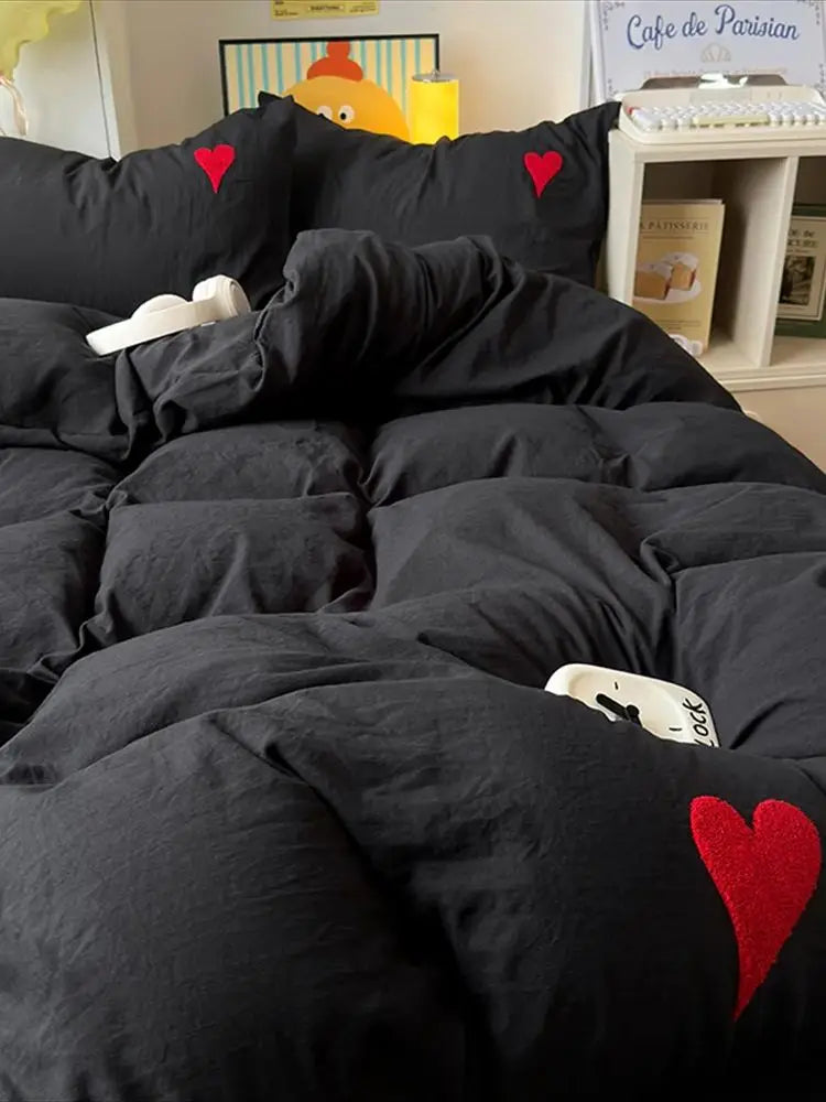 yarn hearts bedding