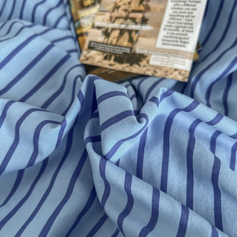 stripey duvet sheet set