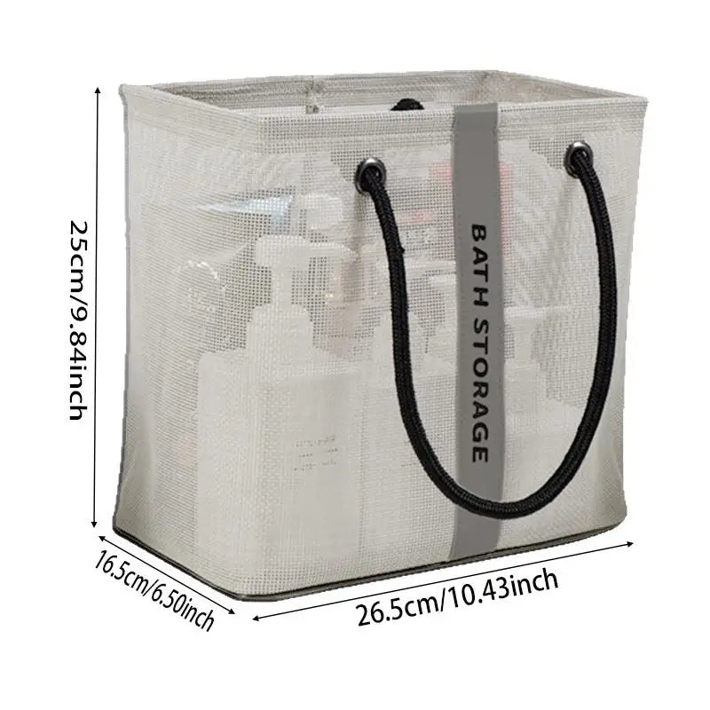 structured shower tote