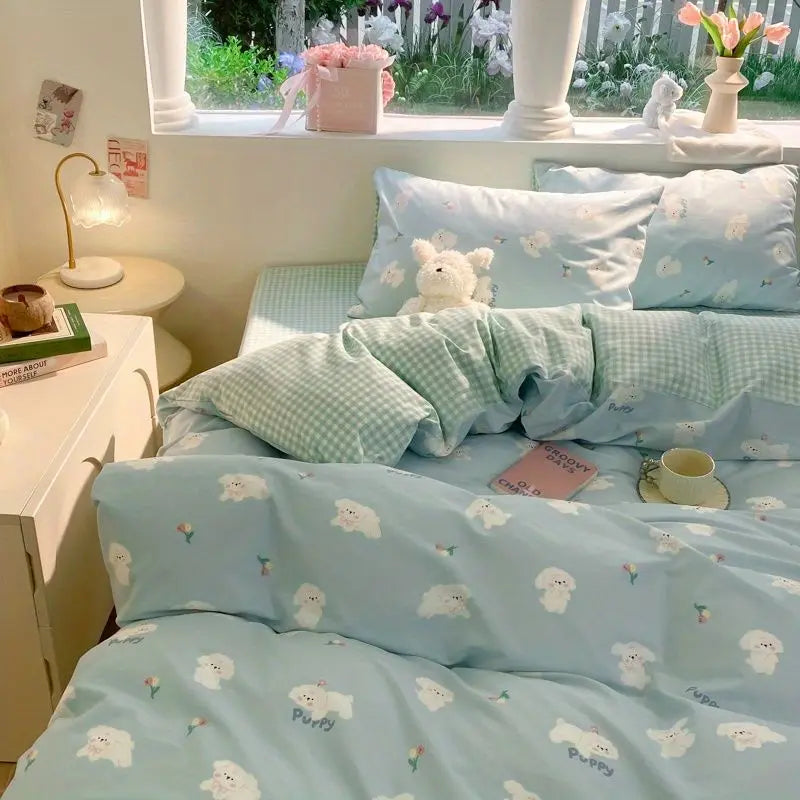 cute cartoon animal duvet set