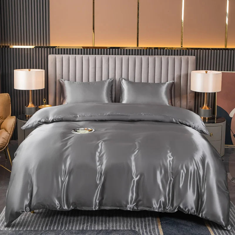satin duvet set