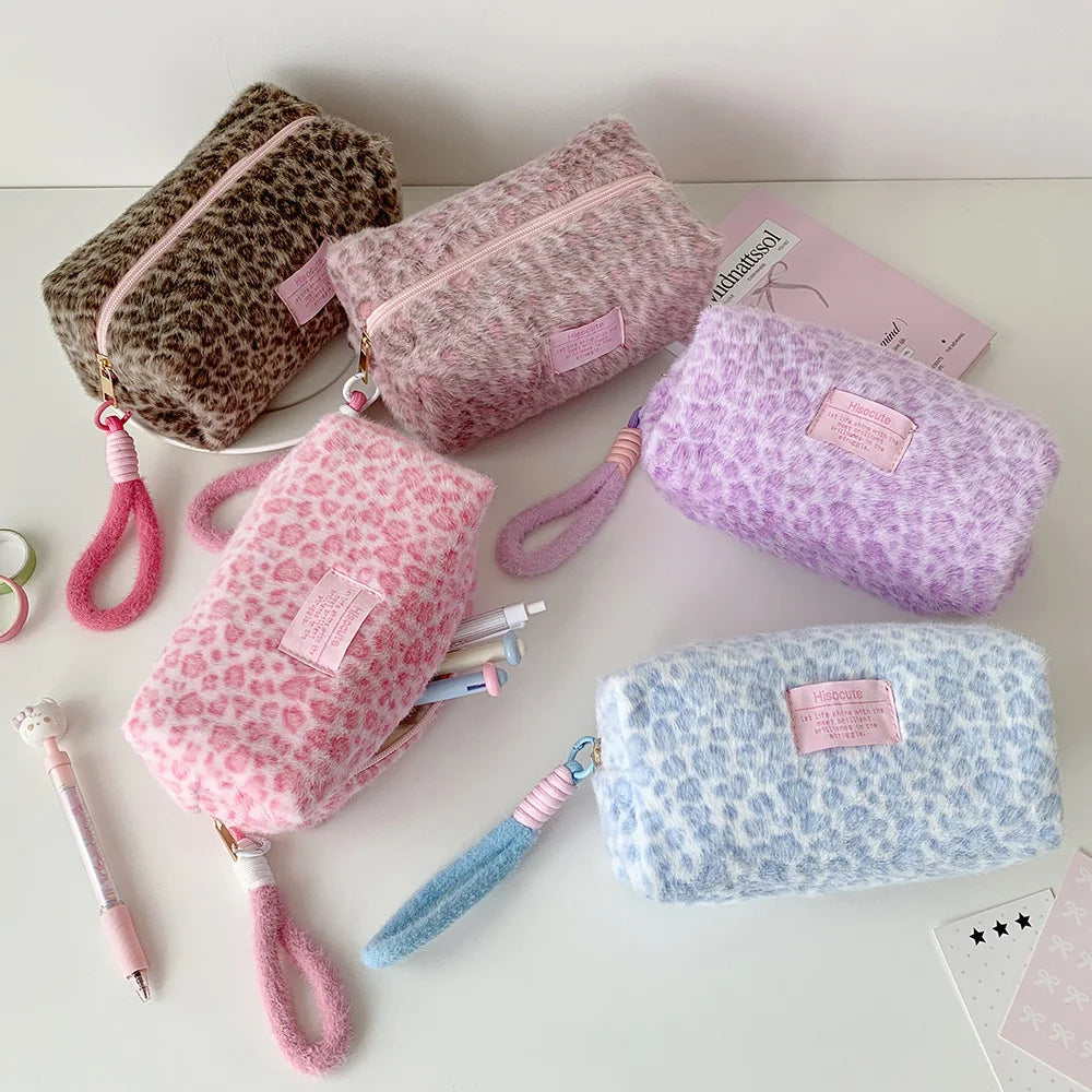 leopard print makeup bag