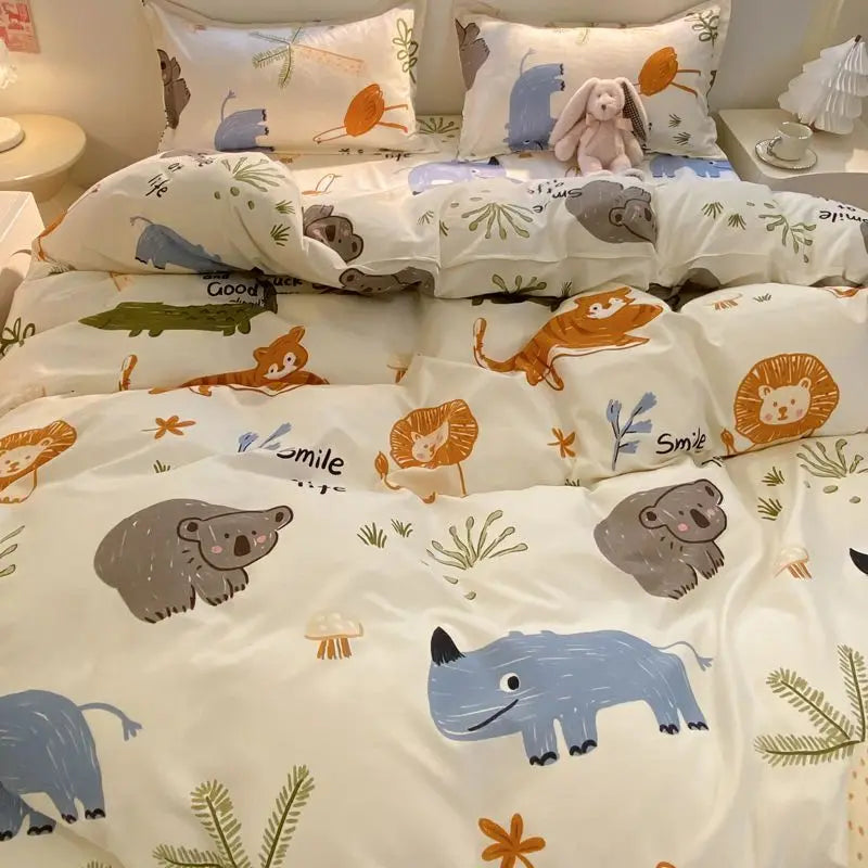 cute cartoon animal duvet set