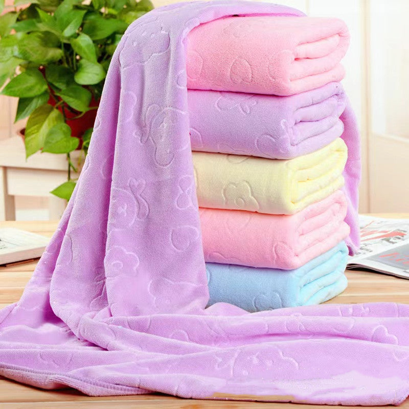 soft flower bear towels