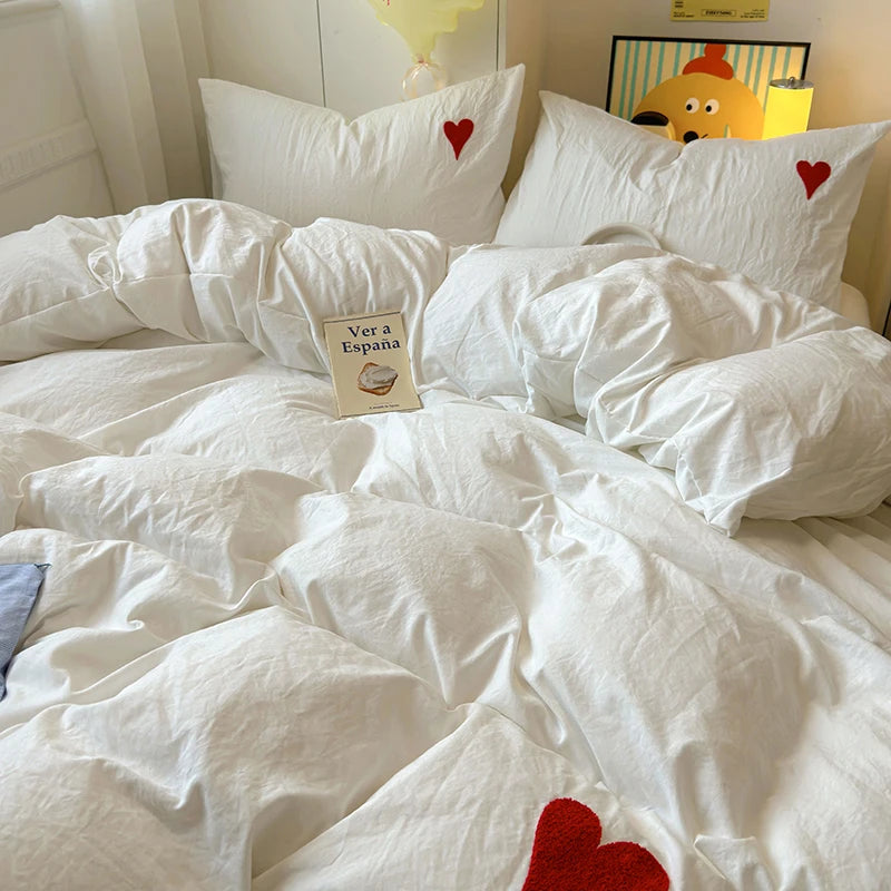 yarn hearts bedding