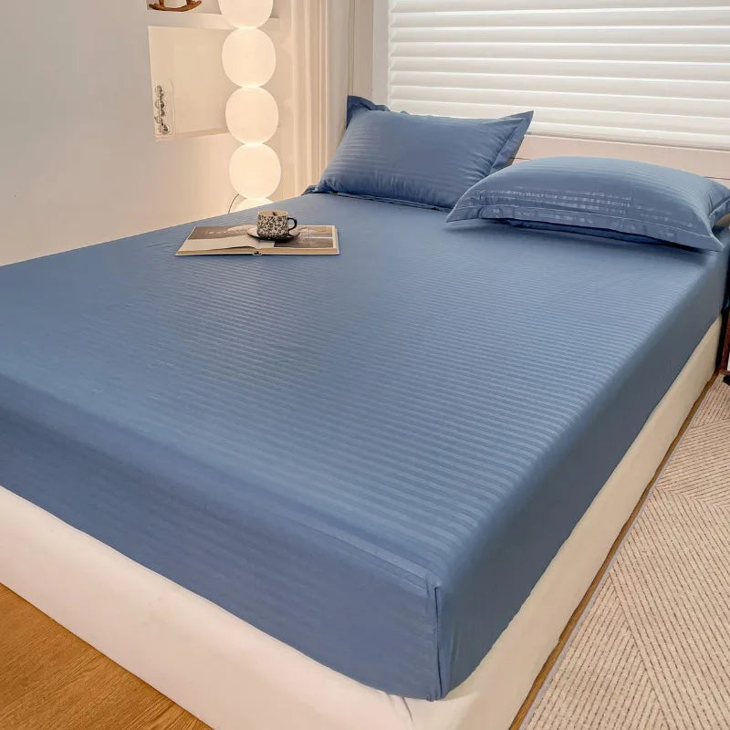 solid textured fitted sheet SET