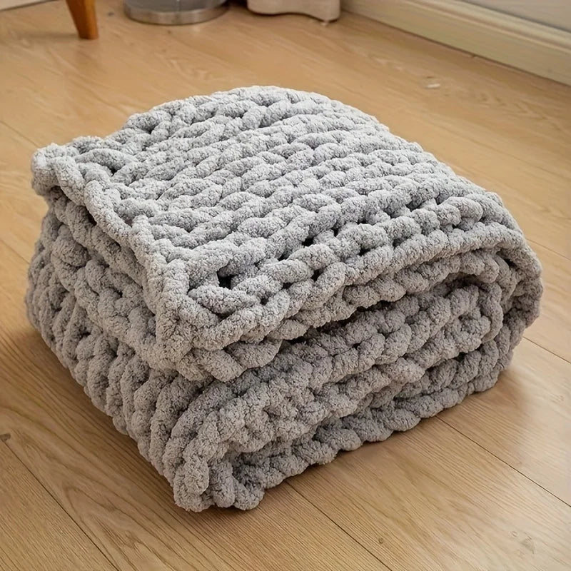 large stitch knit blanket