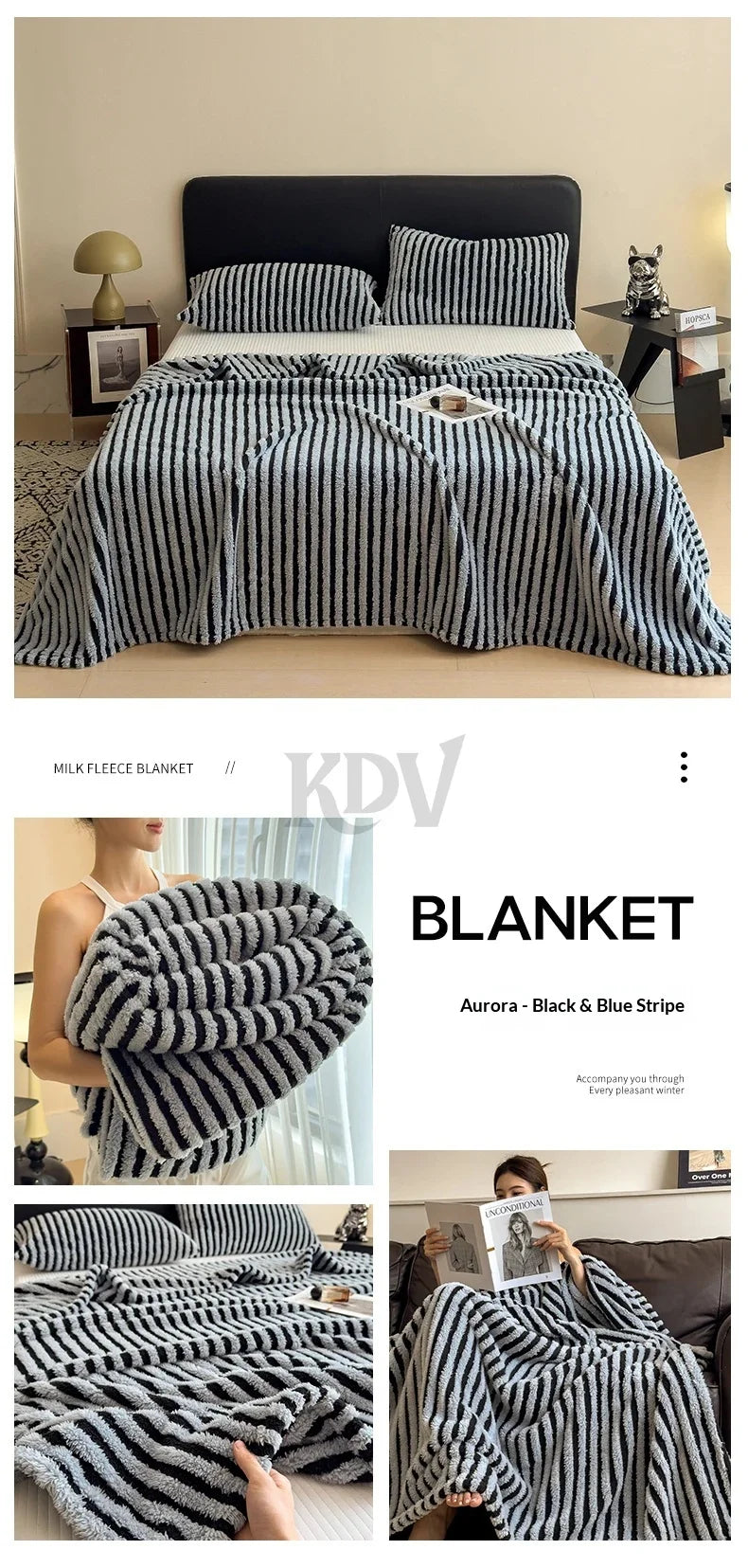 striped throw blanket