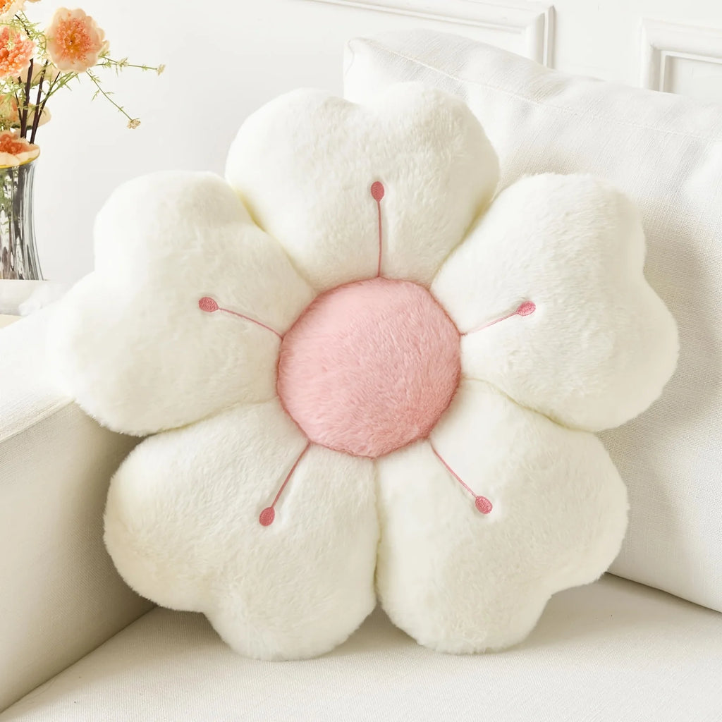 plush flower pillow