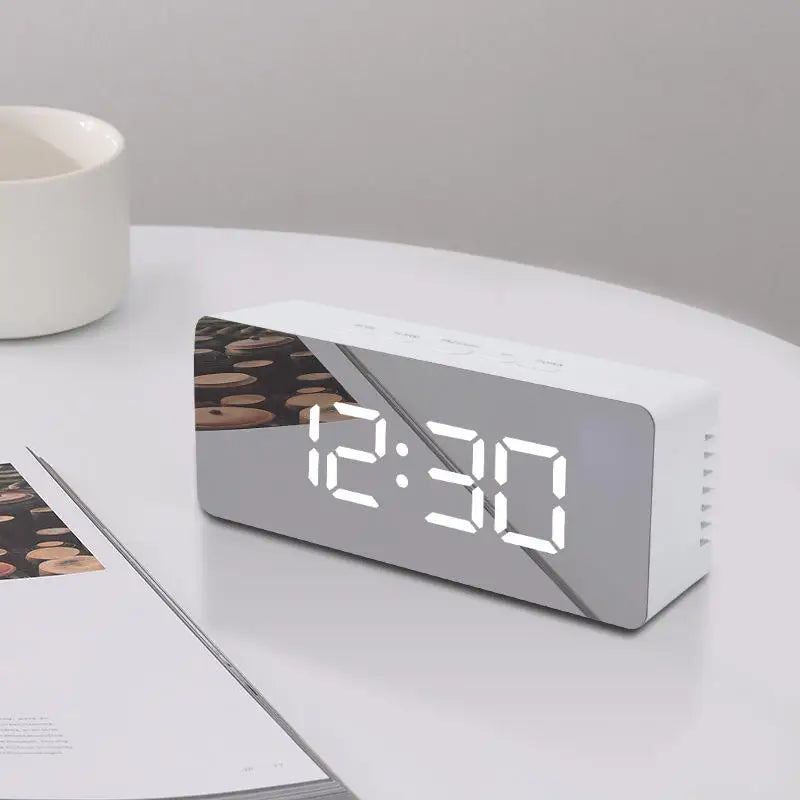 mirror digital alarm clock
