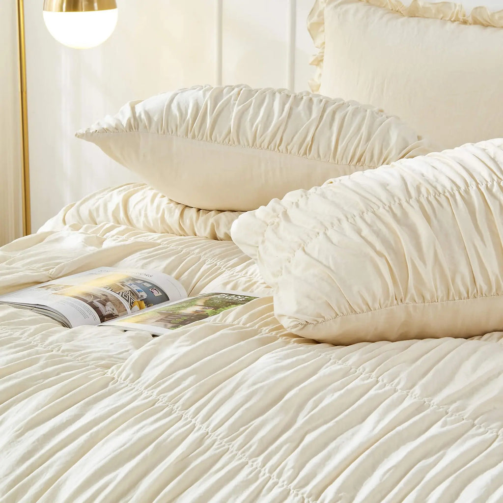 bohemian pleated duvet cover- 3 set