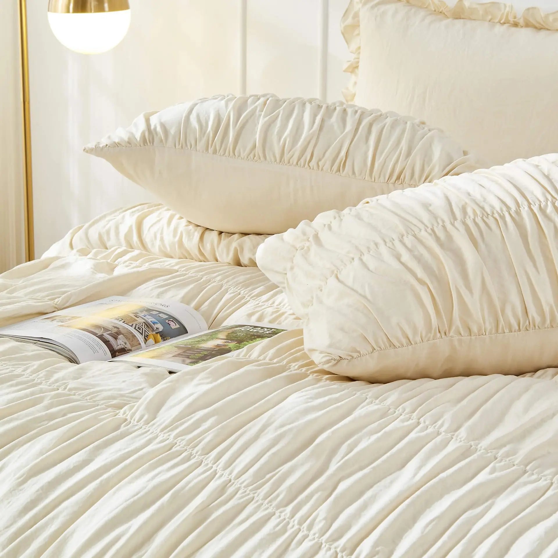 bohemian pleated duvet cover- 3 set