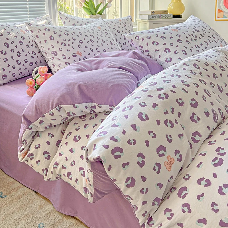 simple double sided pattern duvet cover