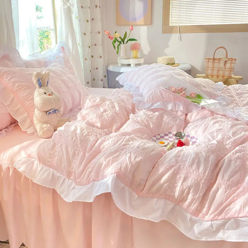 princess textured duvet set
