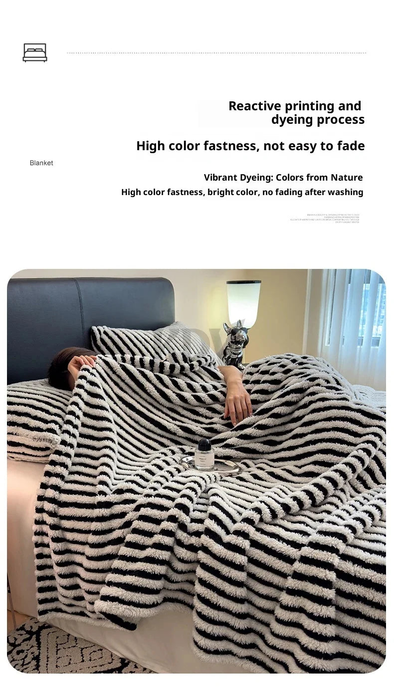 striped throw blanket