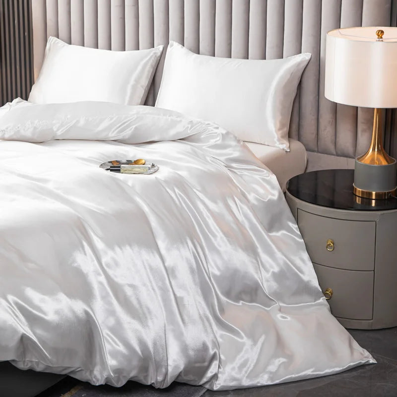 satin duvet set