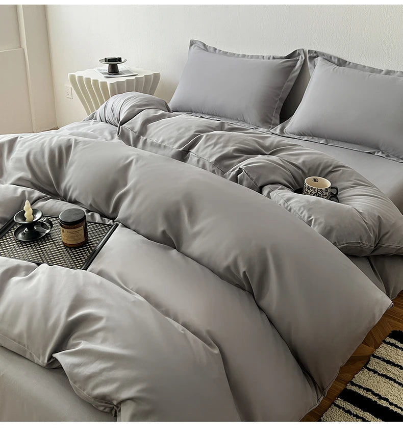 solid plain duvet sets