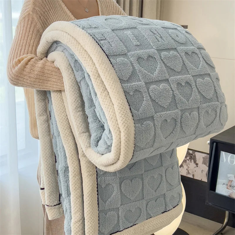 carved velvet plush blanket