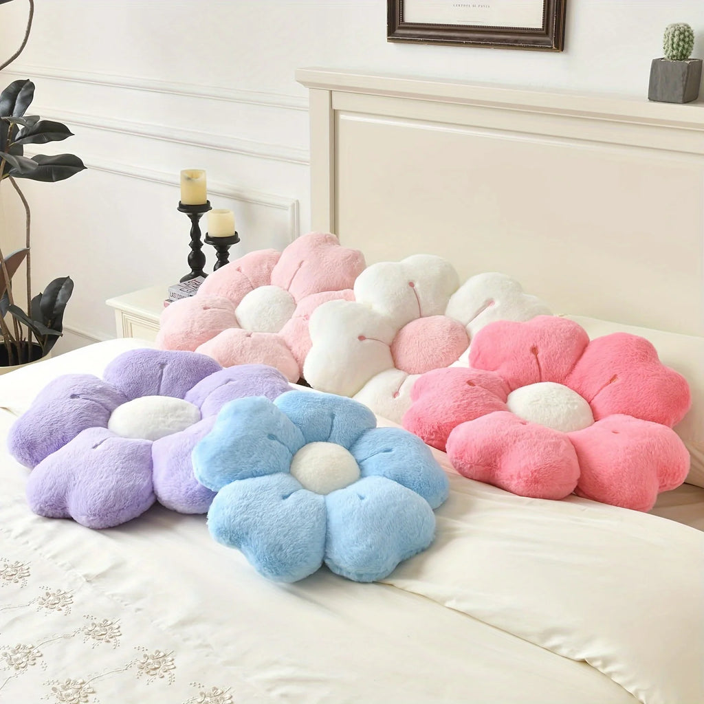 plush flower pillow