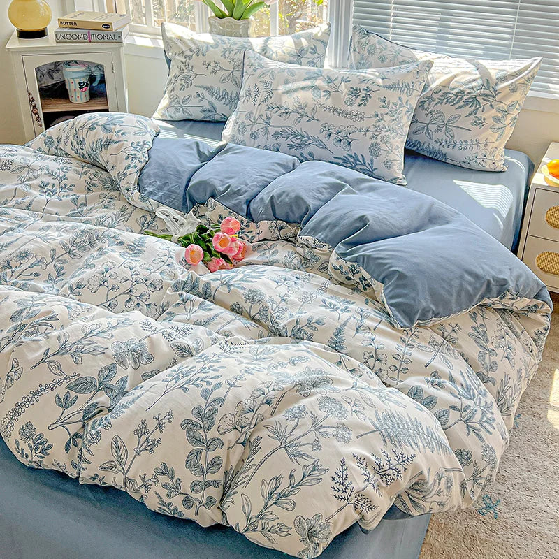 simple double sided pattern duvet cover