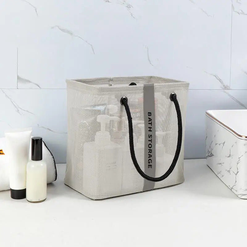 structured shower tote