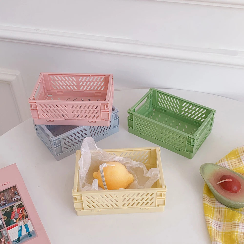 mini colorful milk crate organizers