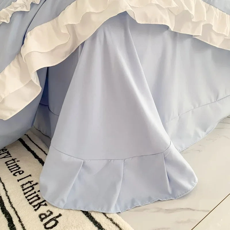 double lace ruffle duvet sets