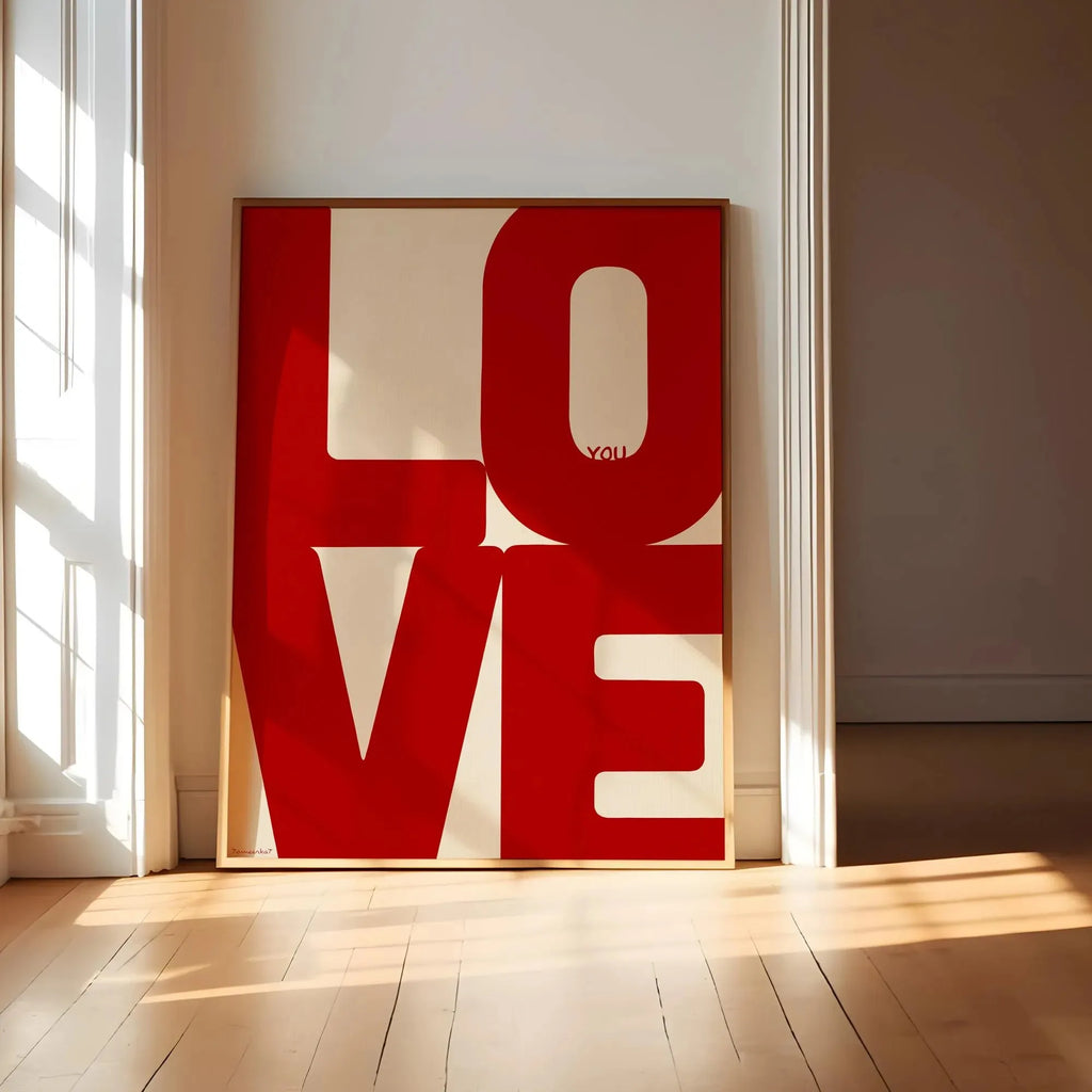 love wall canvas print - frameless