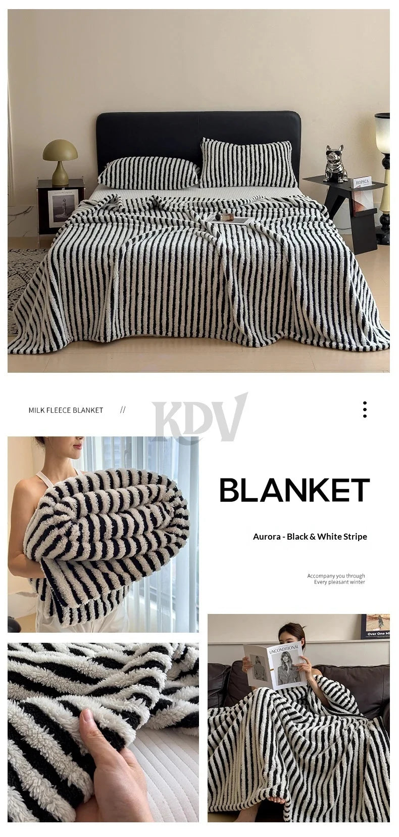 striped throw blanket
