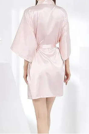 short silk robe