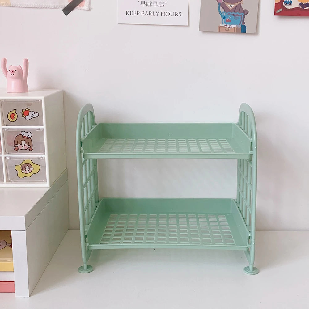 colorful desktop shelf rack