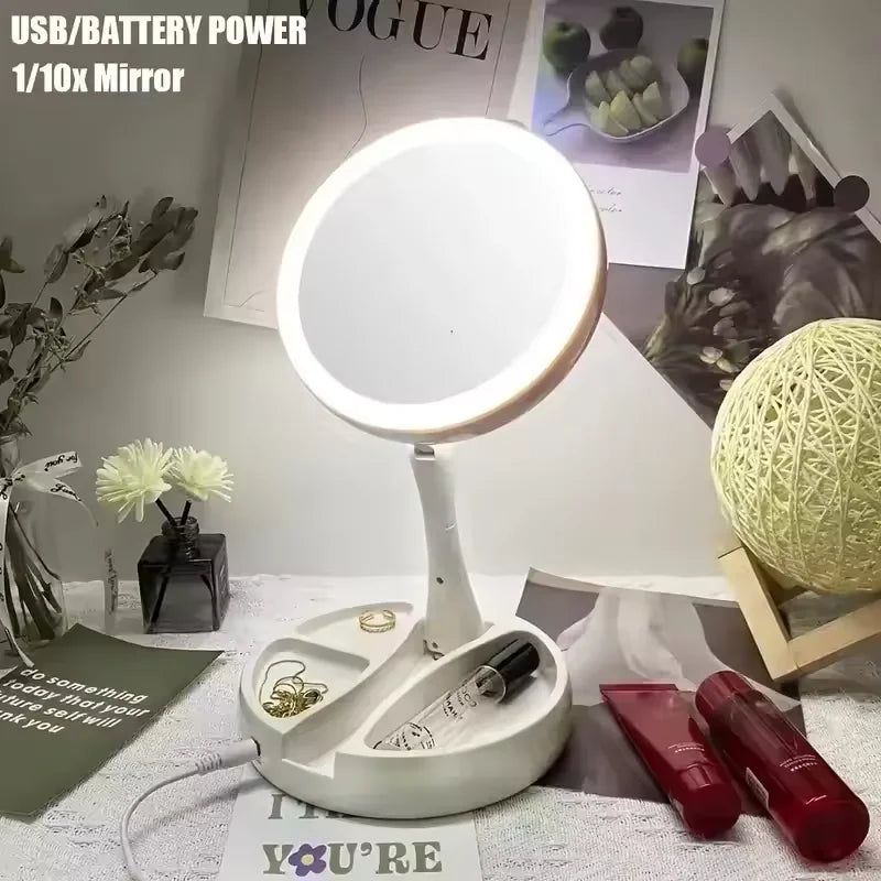magnifying lighted mirror